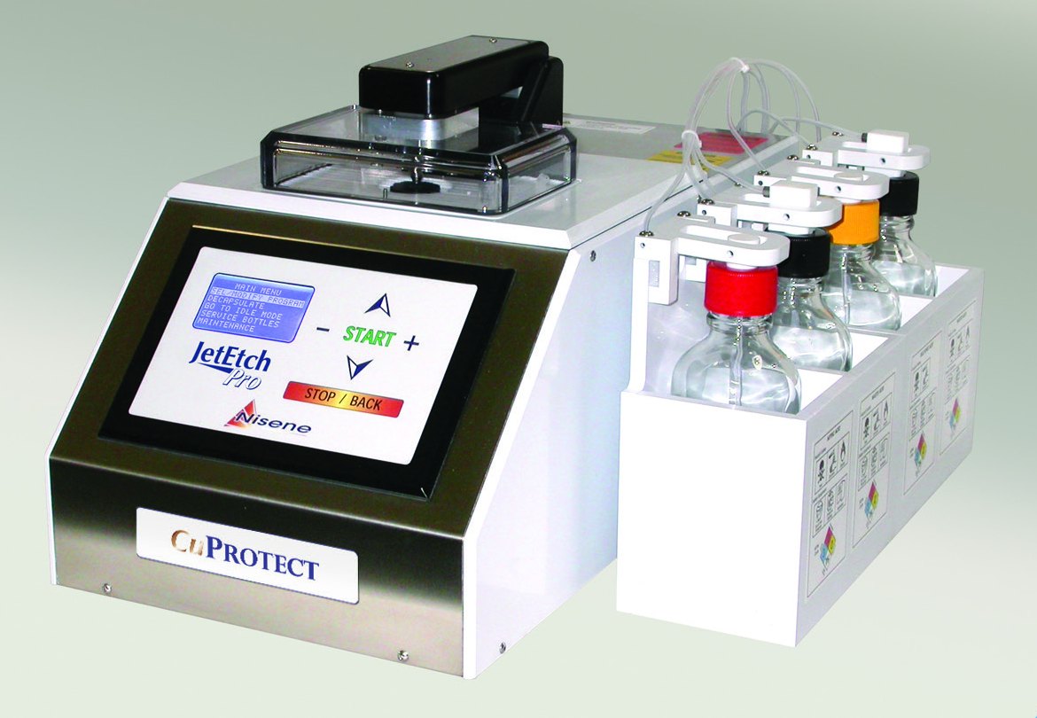 JetEtch Pro CuPROTECT system, with the CuPROTECT nameplate on the front panel.